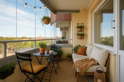 Balkong eller utsiktsbild