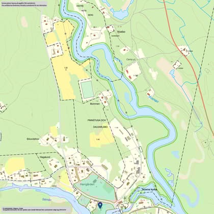 Illustrerad karta över fastigheten eller området