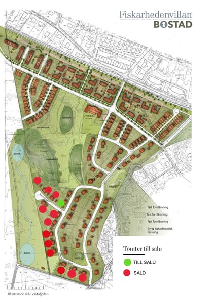 Illustrerad karta över fastigheten eller området