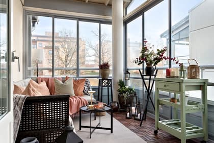 Balkong eller utsiktsbild