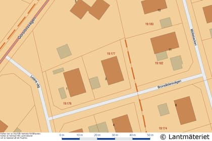 Illustrerad karta över fastigheten eller området