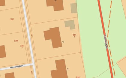 Illustrerad karta över fastigheten eller området