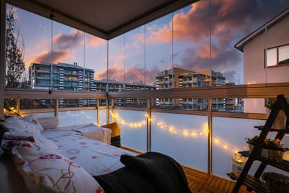 Balkong eller utsiktsbild