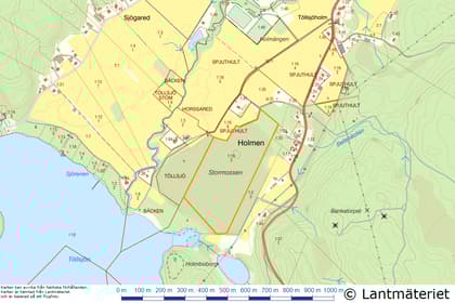 Illustrerad karta över fastigheten eller området