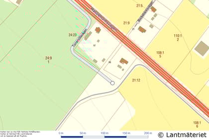 Illustrerad karta över fastigheten eller området
