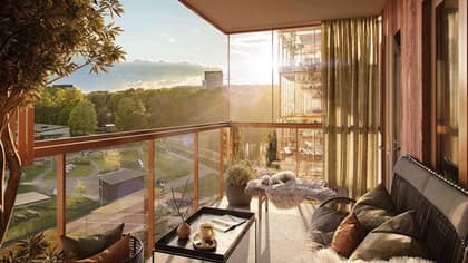 Balkong eller utsiktsbild