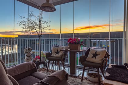 Balkong eller utsiktsbild