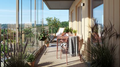 Balkong eller utsiktsbild