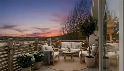 Balkong eller utsiktsbild