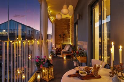 Balkong eller utsiktsbild