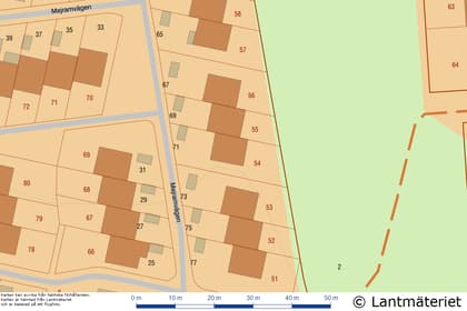 Illustrerad karta över fastigheten eller området