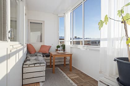 Balkong eller utsiktsbild