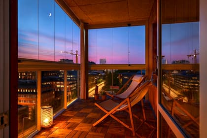 Balkong eller utsiktsbild