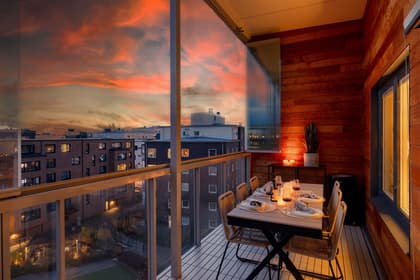 Balkong eller utsiktsbild