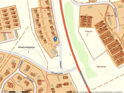 Illustrerad karta över fastigheten eller området