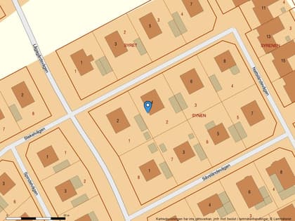 Illustrerad karta över fastigheten eller området