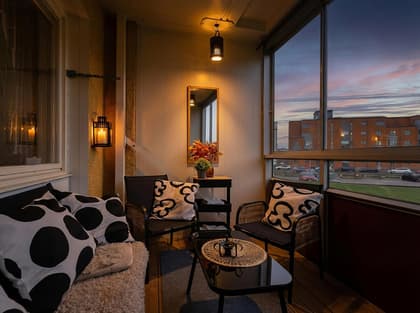 Balkong eller utsiktsbild