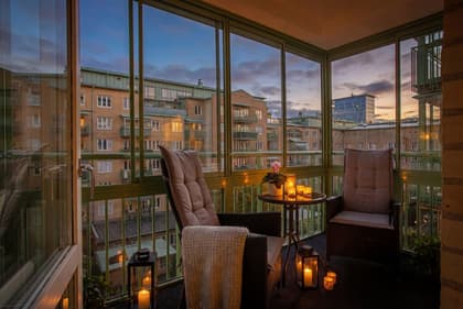 Balkong eller utsiktsbild