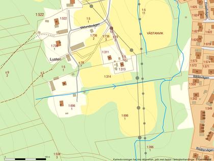 Illustrerad karta över fastigheten eller området