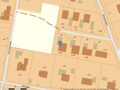 Illustrerad karta över fastigheten eller området