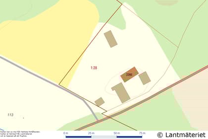 Illustrerad karta över fastigheten eller området