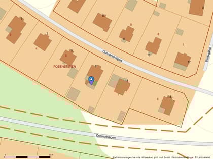 Illustrerad karta över fastigheten eller området