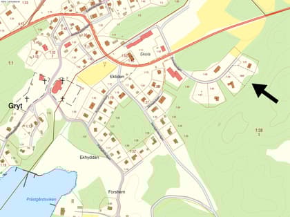 Illustrerad karta över fastigheten eller området