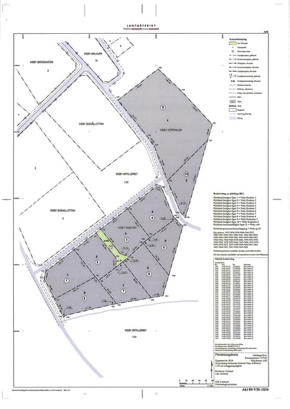 Illustrerad karta över fastigheten eller området