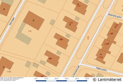 Illustrerad karta över fastigheten eller området