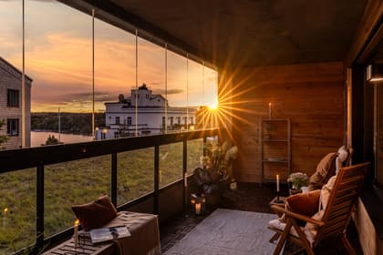 Balkong eller utsiktsbild