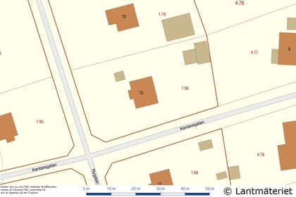 Illustrerad karta över fastigheten eller området
