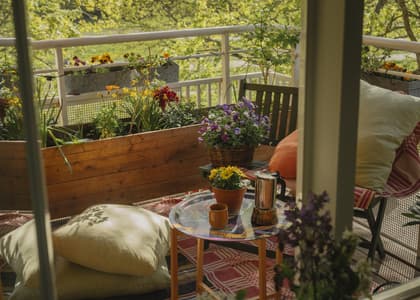 Balkong eller utsiktsbild