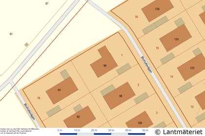 Illustrerad karta över fastigheten eller området