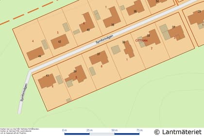 Illustrerad karta över fastigheten eller området