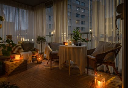 Balkong eller utsiktsbild