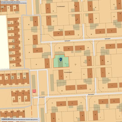 Illustrerad karta över fastigheten eller området