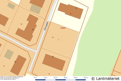 Illustrerad karta över fastigheten eller området