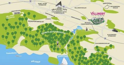 Illustrerad karta över fastigheten eller området