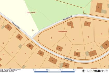 Illustrerad karta över fastigheten eller området