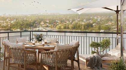 Balkong eller utsiktsbild