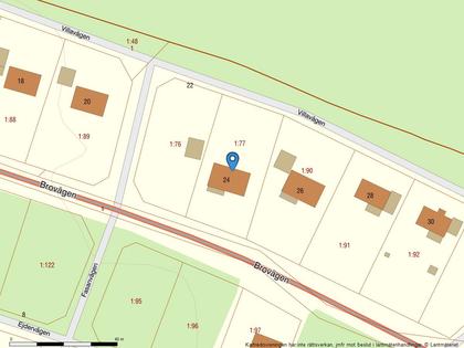 Illustrerad karta över fastigheten eller området