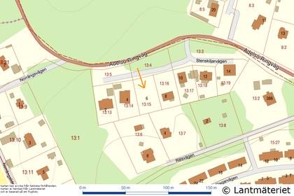 Illustrerad karta över fastigheten eller området