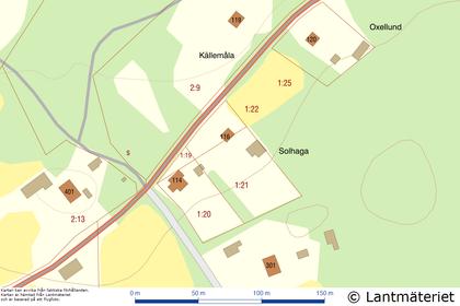 Illustrerad karta över fastigheten eller området