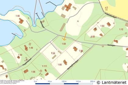Illustrerad karta över fastigheten eller området