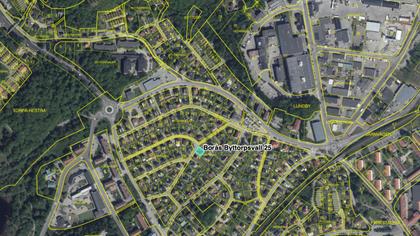 Illustrerad karta över fastigheten eller området