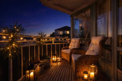 Balkong eller utsiktsbild