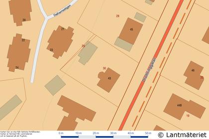 Illustrerad karta över fastigheten eller området