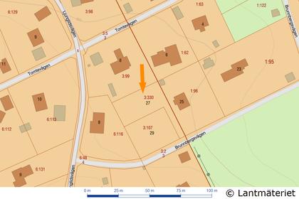 Illustrerad karta över fastigheten eller området