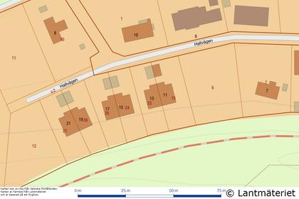 Illustrerad karta över fastigheten eller området