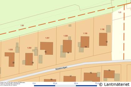 Illustrerad karta över fastigheten eller området